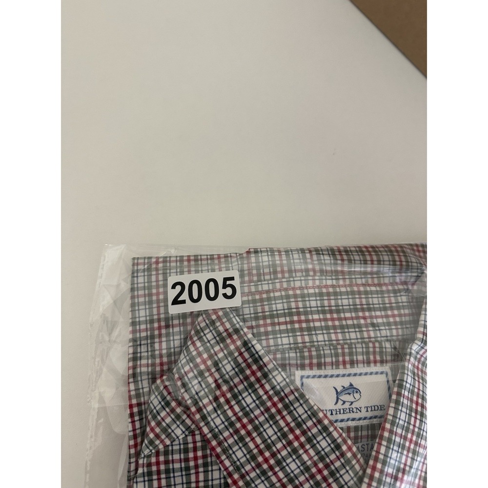 Southern Tide Shirt Mens Small Green Plaid Intercoastal Button Down Long Sleeve - Picture 12 of 12